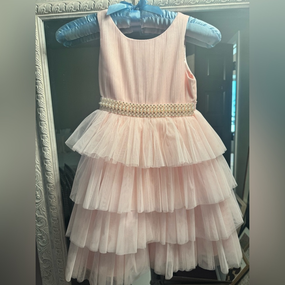Pink Tiered Tulle Dress